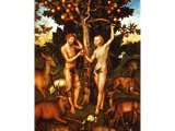 Eve plucked the fruit and offered it to Adam - German artist Lucas Cranach, 16th century